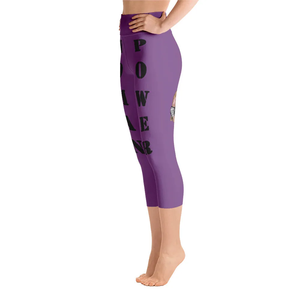 Our best viral leggings purple woman power black letters