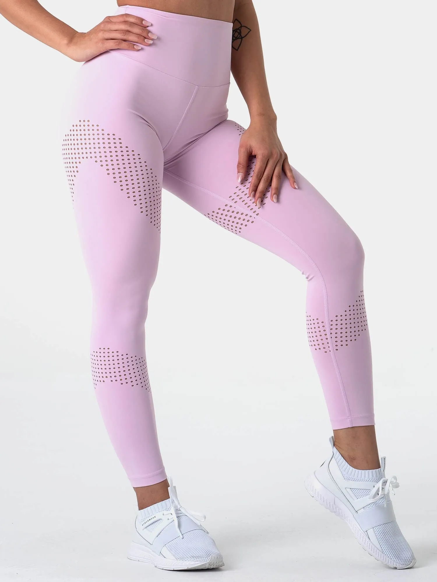 Pastels High Waisted Leggings -Orange Sherbet