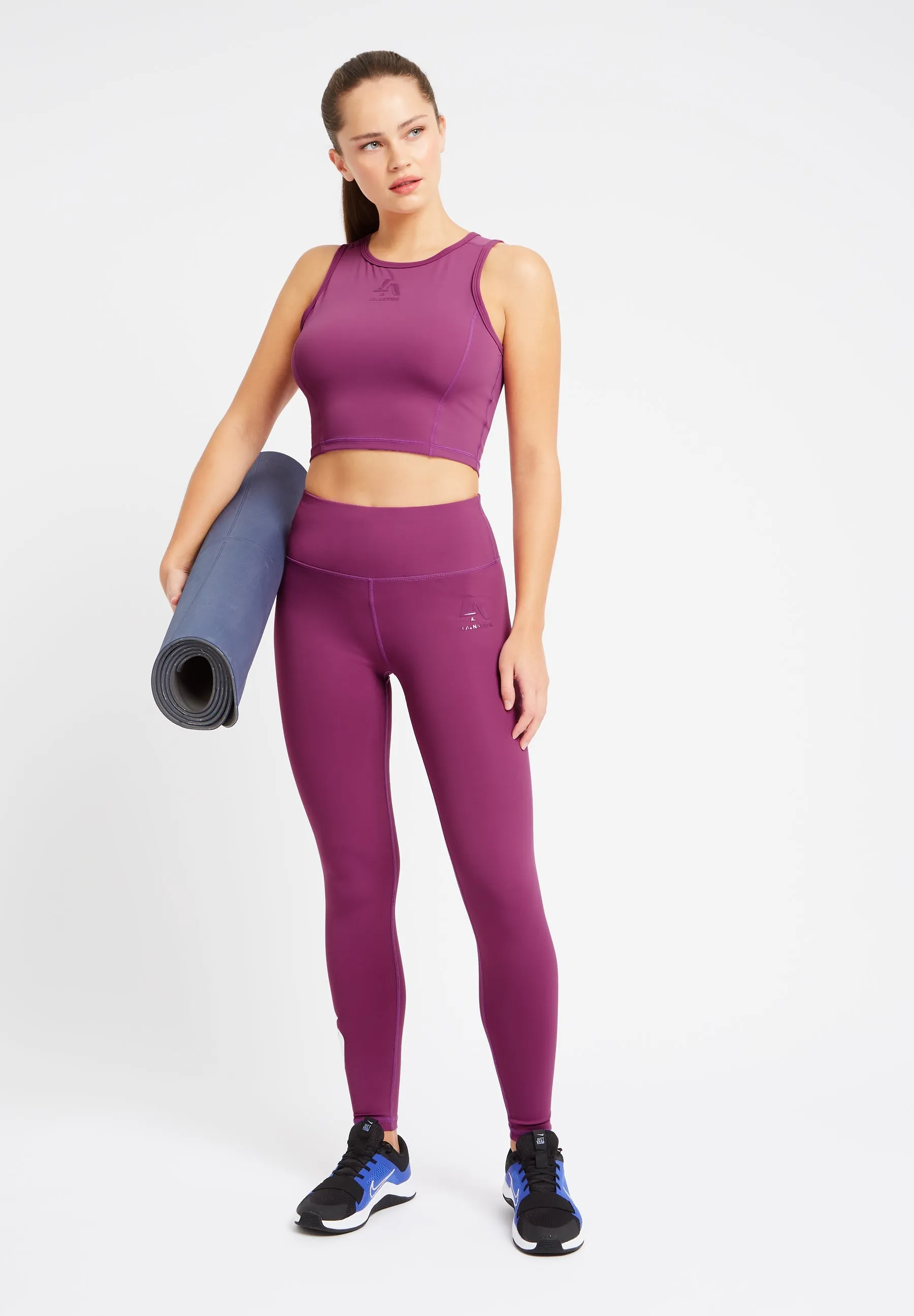 Performance Two Piece Purple Gym Set