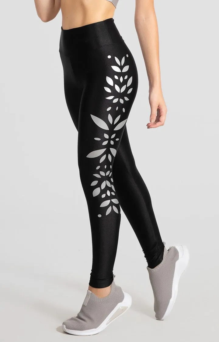 Reflective Wind Grey Tights