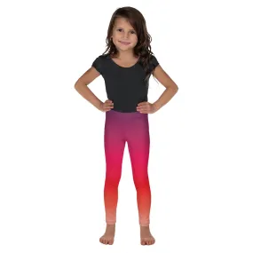 Reverse Red Gradient Kid's Leggings, Toddler, Girls and Boys Matching Family Outfits