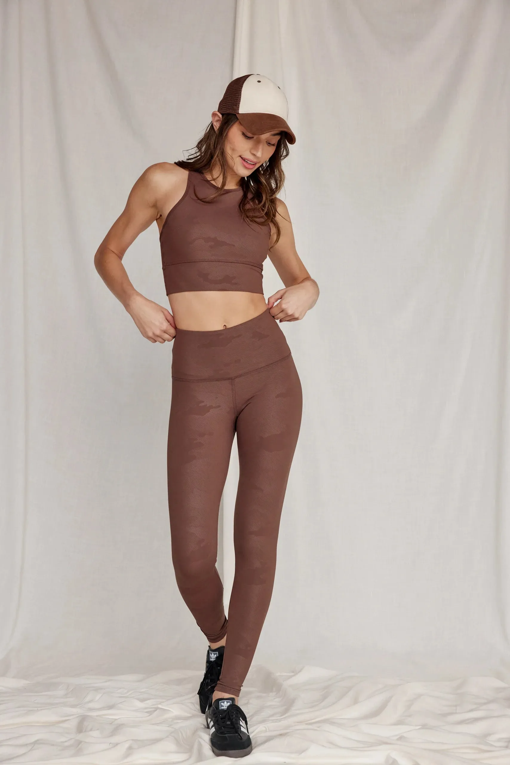 Scarlett Legging Chocolate Embossed Camo