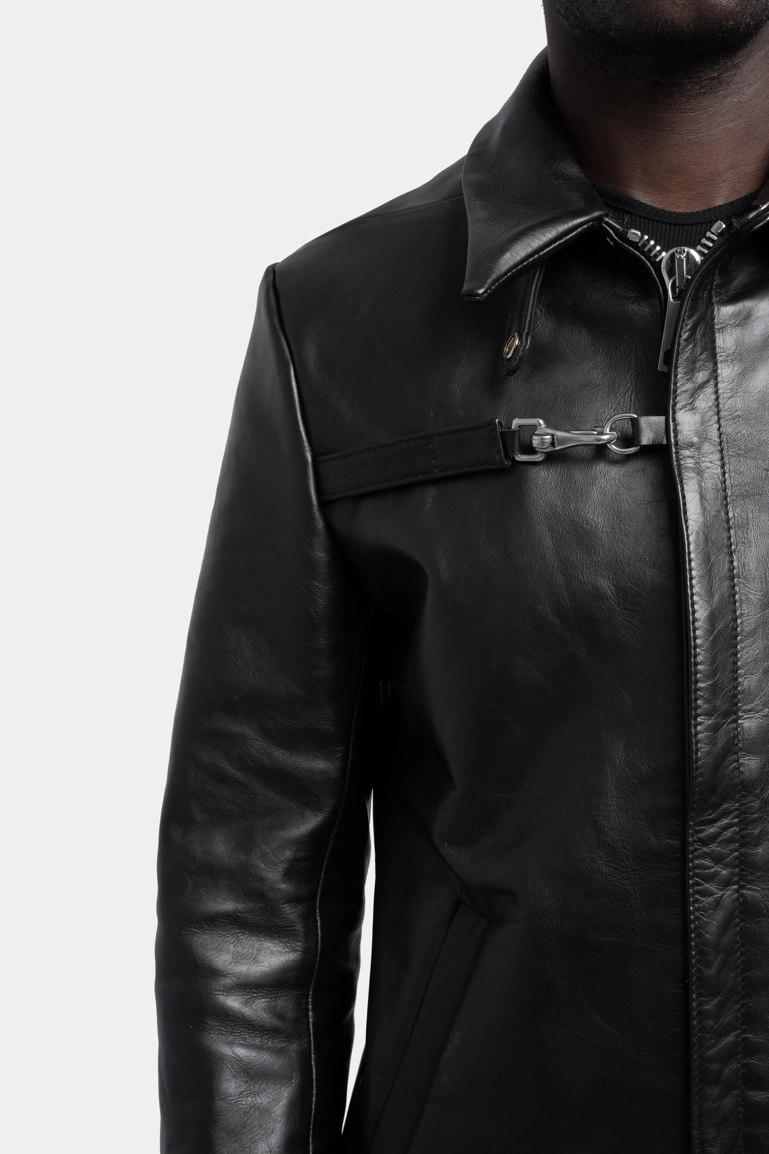 Security leather jacket