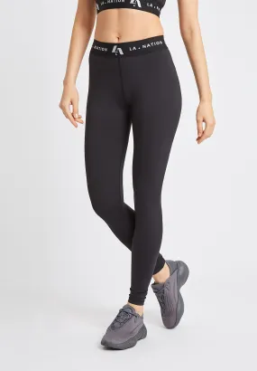 Signature High Waisted Full Length Leggings-Black