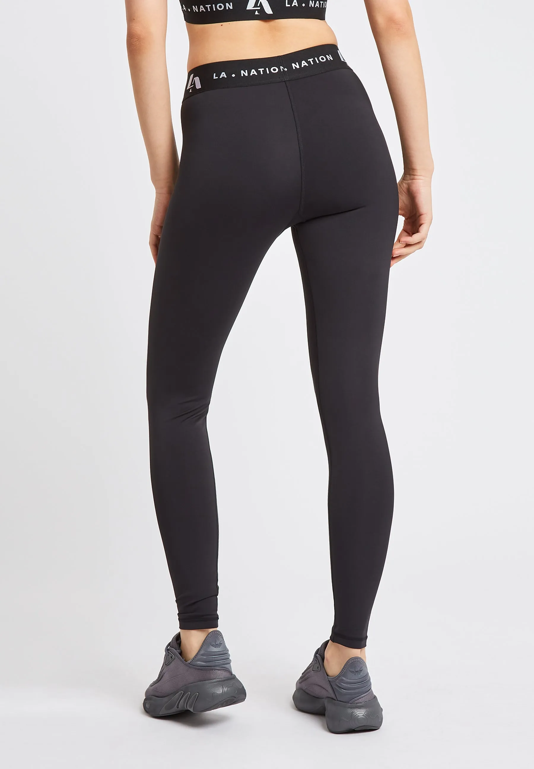 Signature High Waisted Full Length Leggings-Black