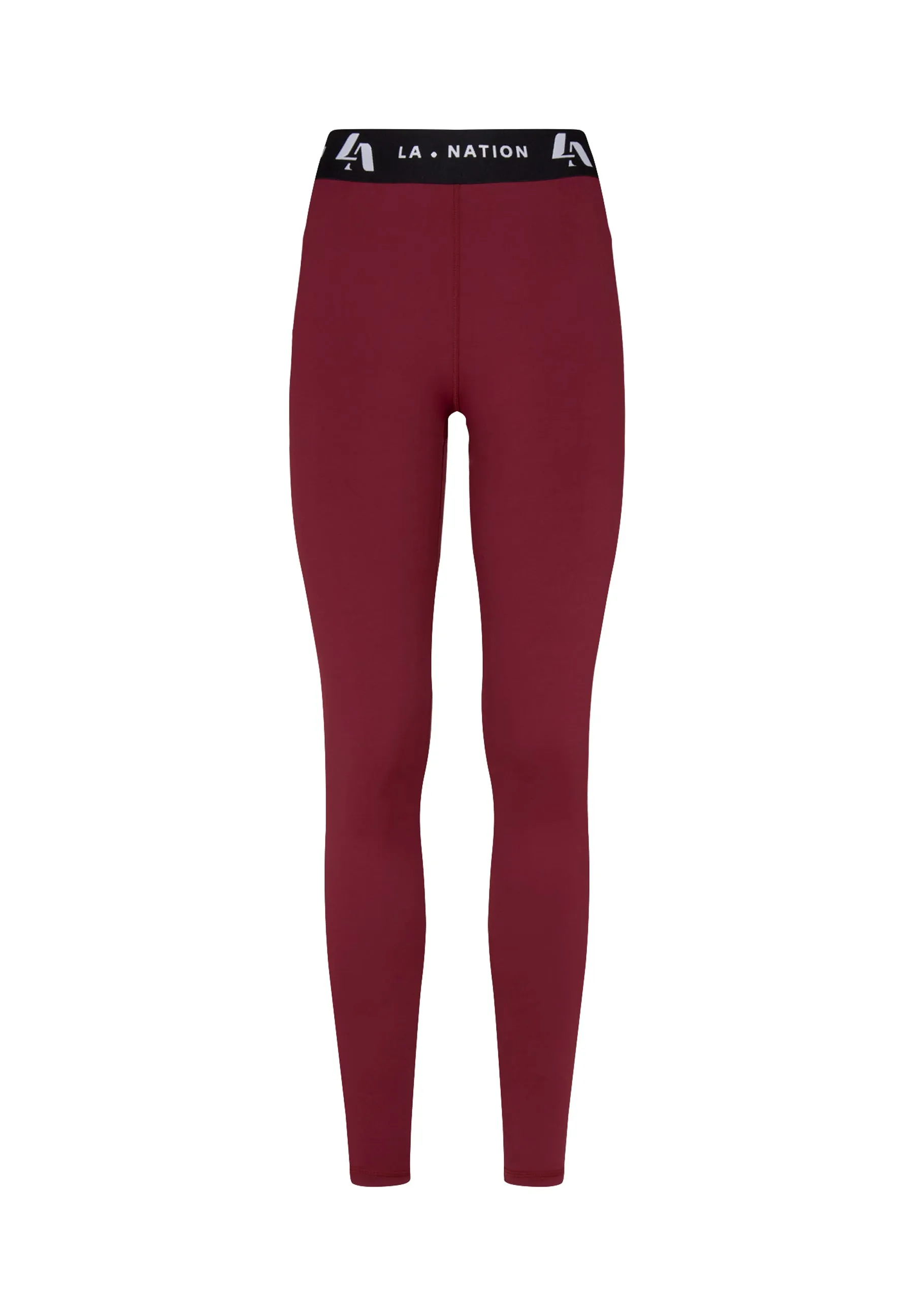 Signature High Waisted Full Length Leggings-Burgundy Purple