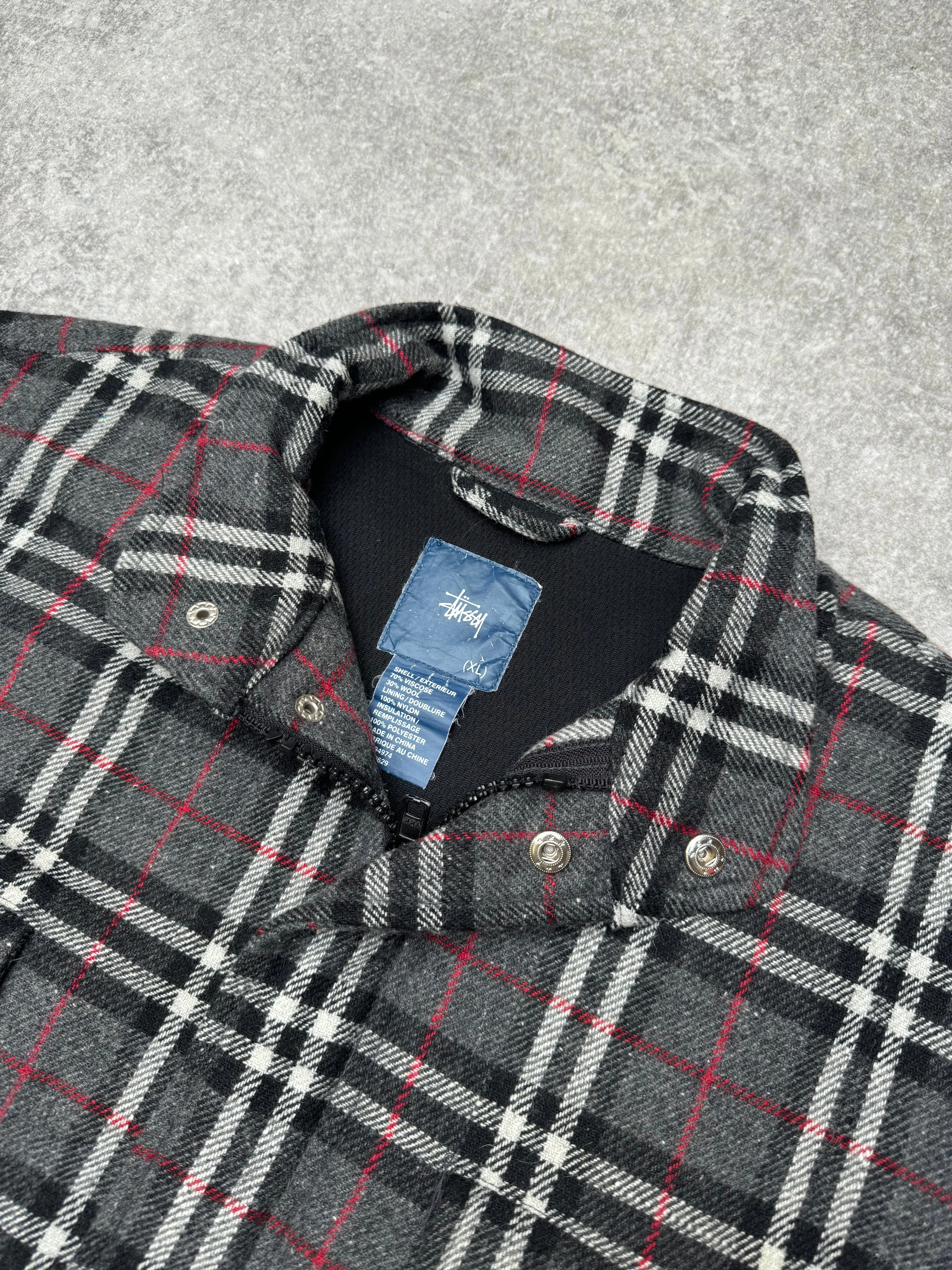 Stussy Multi Pockets Plaid Pattern Jacket