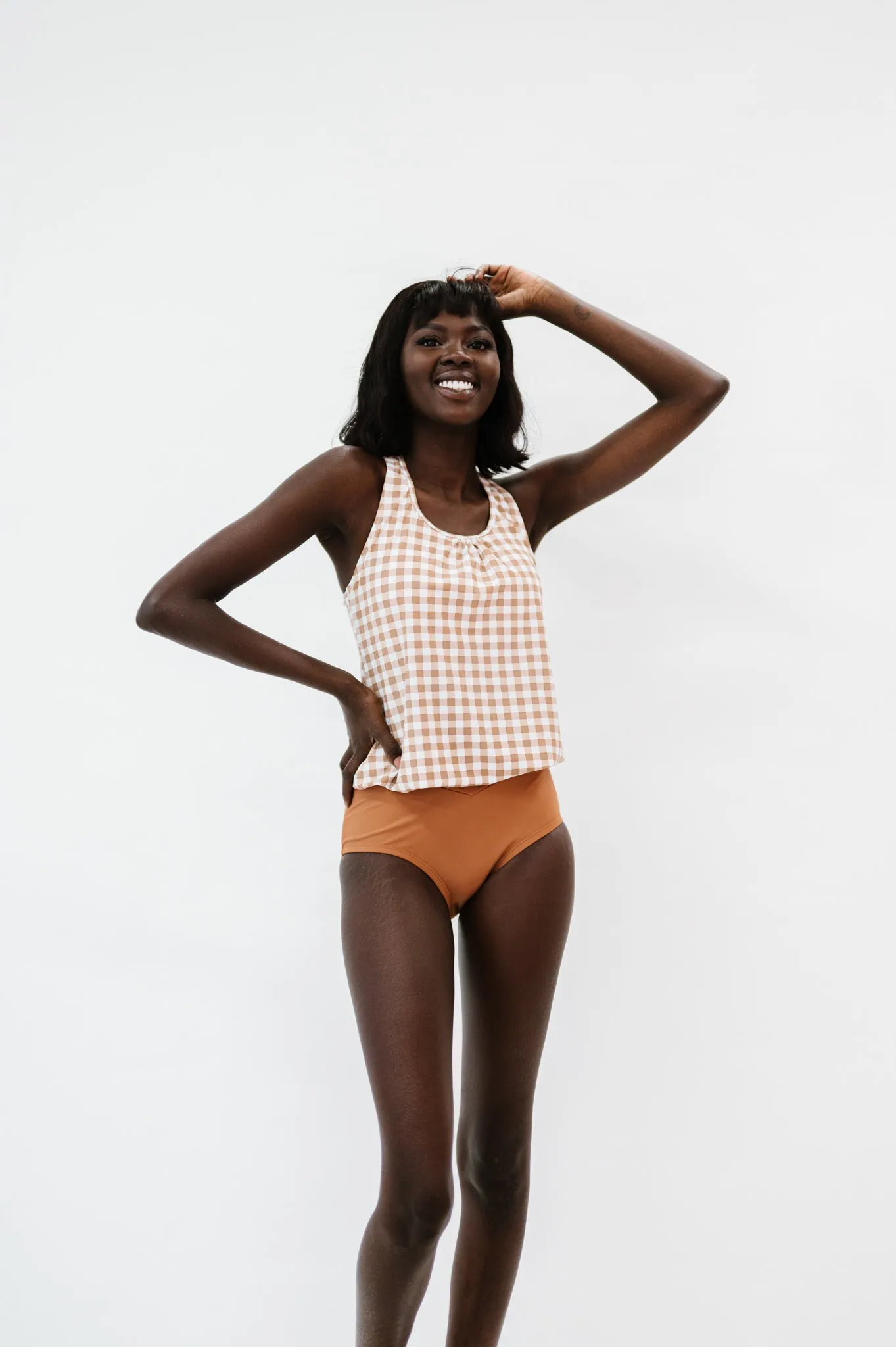 The Chase Top | Clay Gingham