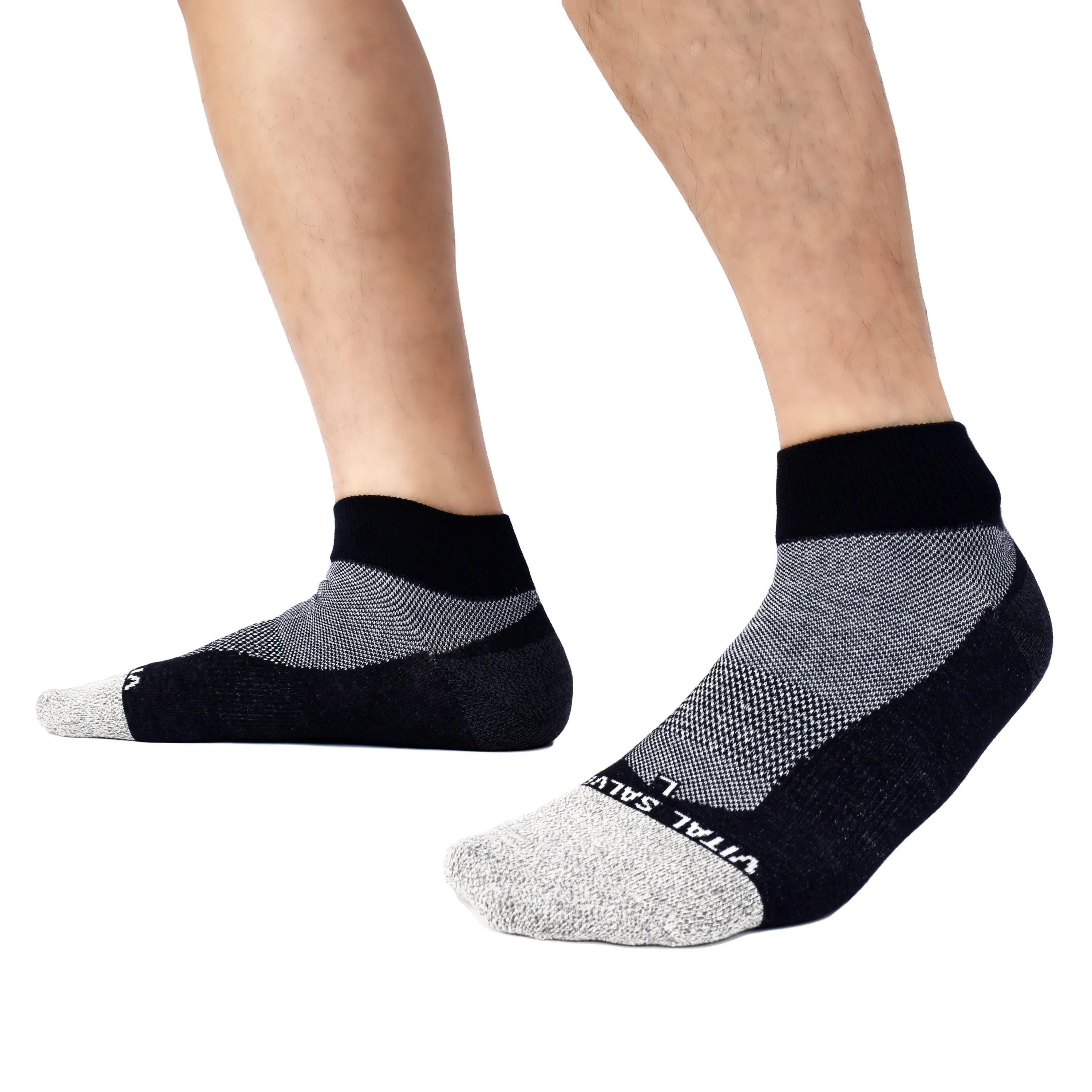 Thin Athletic Ankle Socks (Black) (3 Pairs)