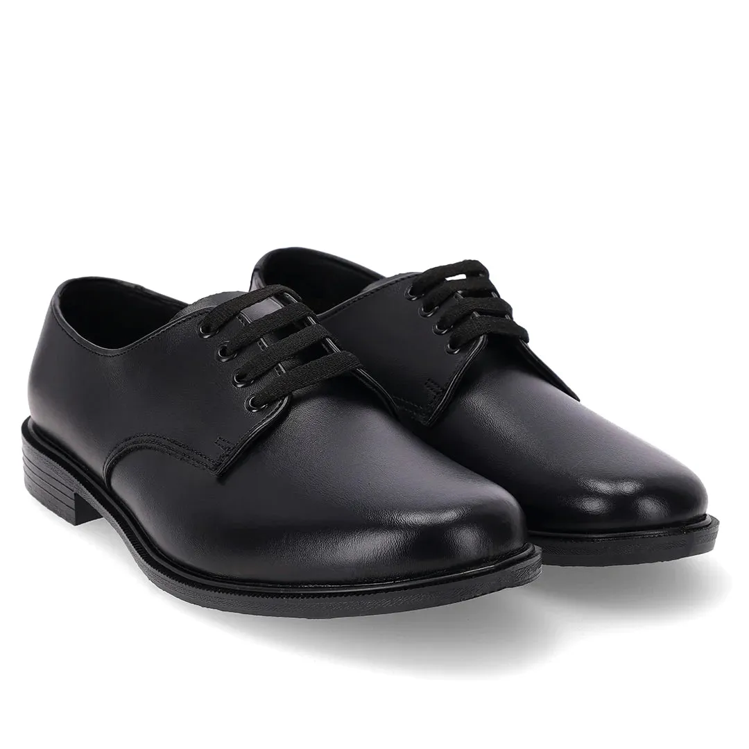 Toughees Hank  Lace Up School Shoe - Black