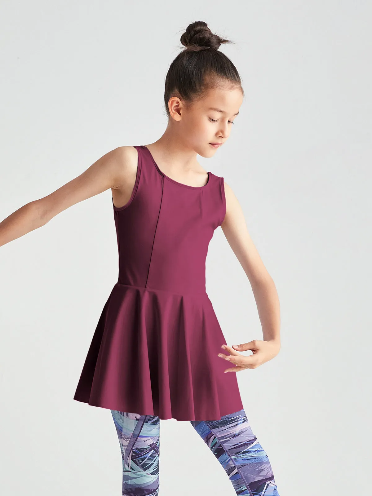 Trip The Light Fantastic Open Back Tank Skirted Leotard