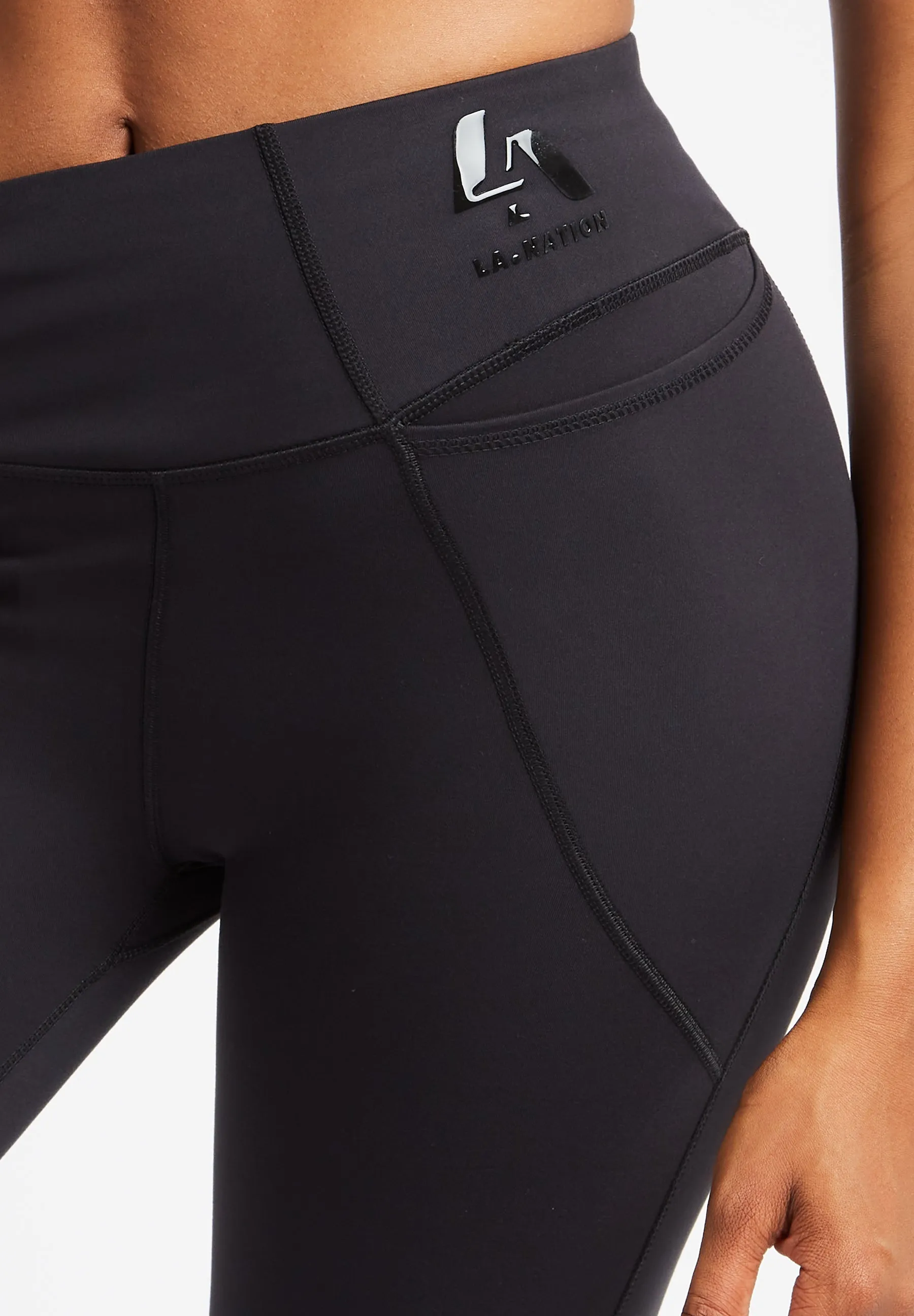 Ultra High Waisted 7/8 Gym Leggings-Black