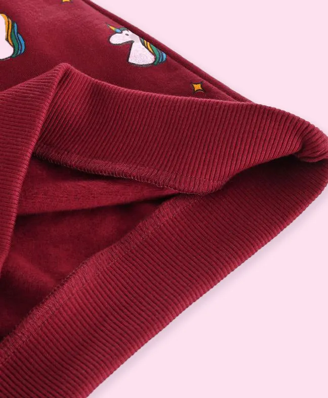 Ventra Unicorn Maroon Hood