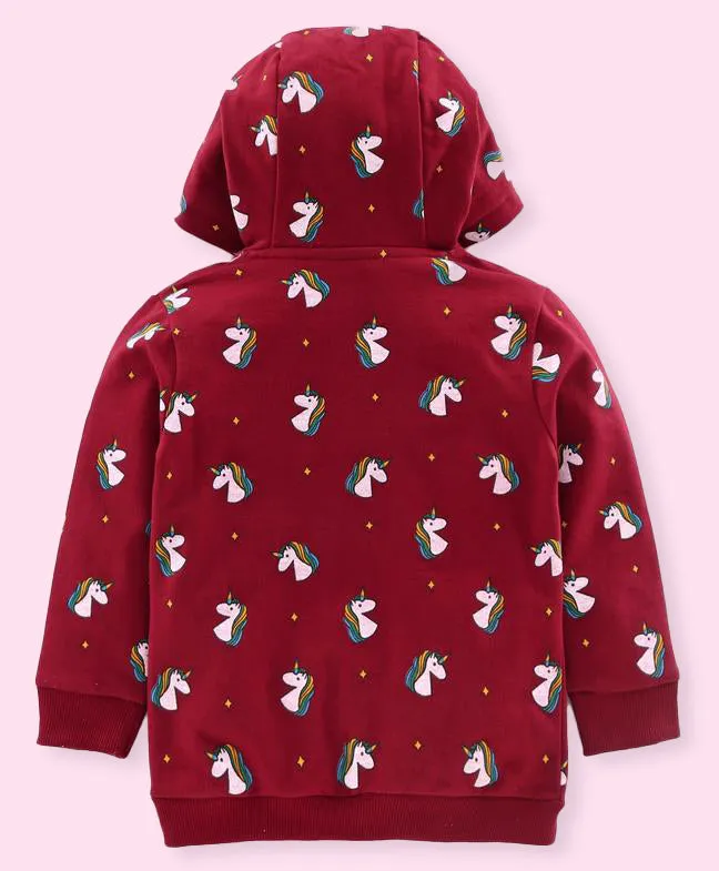 Ventra Unicorn Maroon Hood