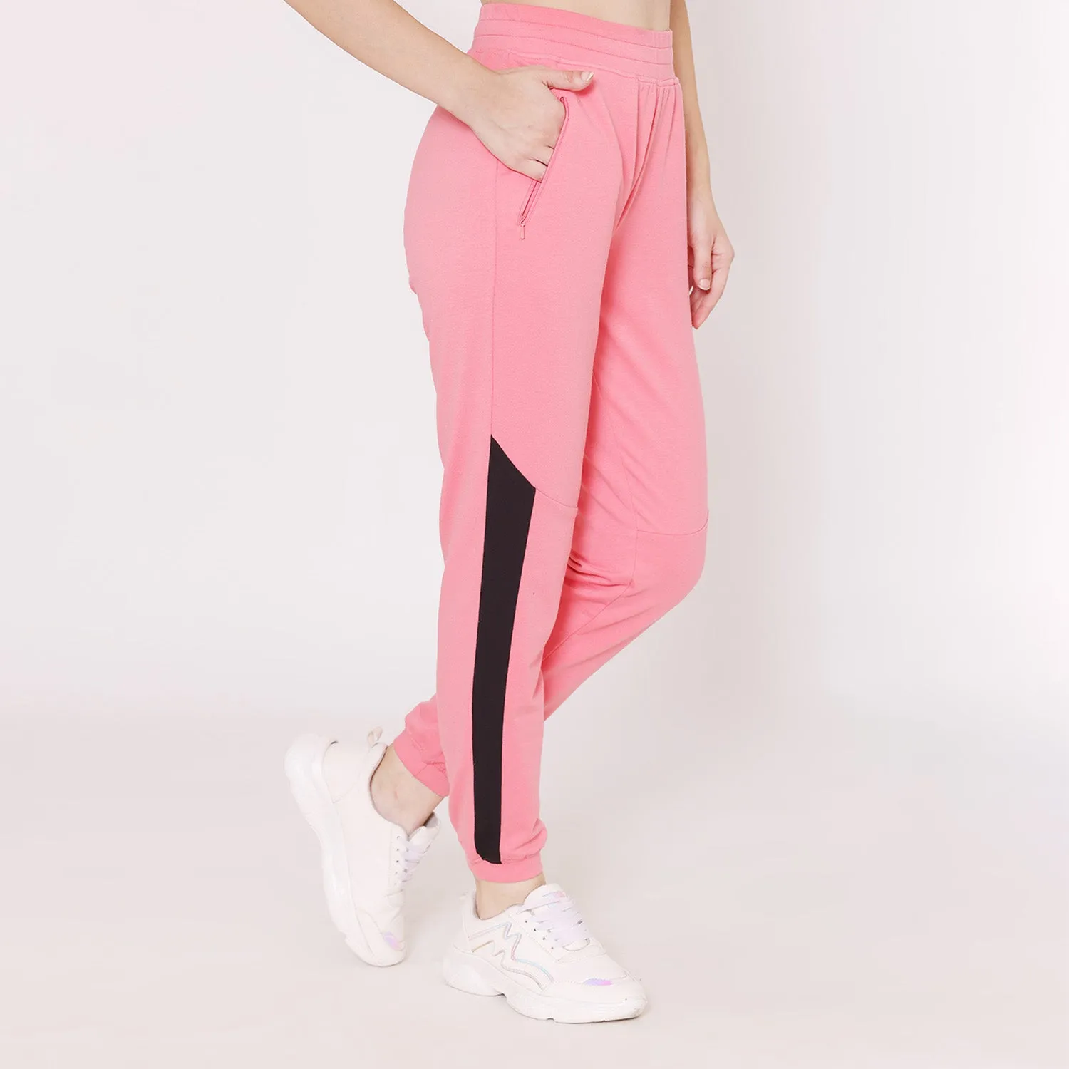 Women Fashion Jogger Pants - Peach