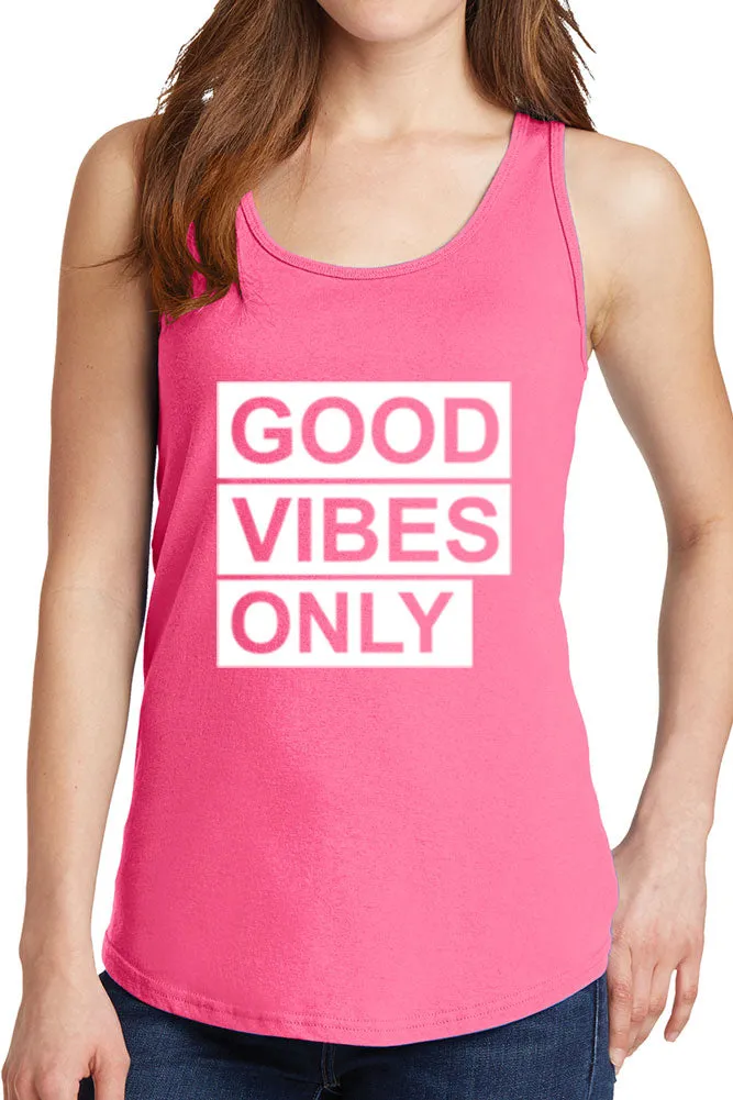 Women's Good Vibes Only Core Cotton Tank Tops -XS~4XL